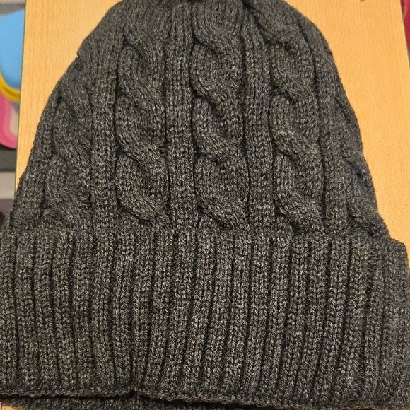 The North Face Dark Gray Cable Knit Beanie - Picture 2 of 3